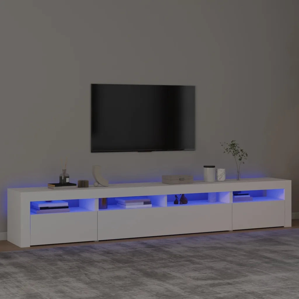 Mobile TV | Armadietto TV | Mobile Porta TV con Luci LED Bianco 240x35x40 cm