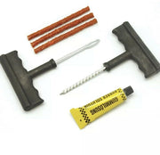 KIT RIPARAZIONE FORATURA GOMME RUOTE PNEUMATICI AUTO MOTO BICICLETTA 3 INSERTI