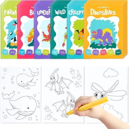 24 Libretti Miniaturetti di Dinosauri Animali della Fattoria per Bambini - Matrimoni Feste di Matrimonio Feste di Compleanno Regali per Distribuire Trattamenti di Benvenuto Regali da Lasciare
