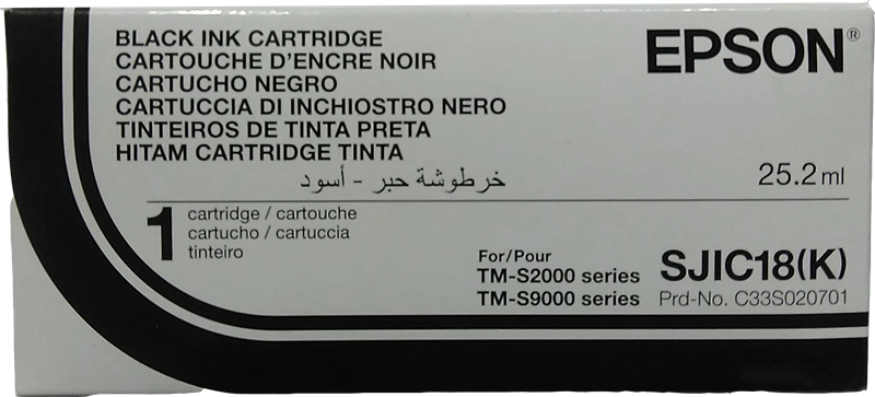 ORIGINAL Epson Cartuccia d'inchiostro nero C33S020701 SJIC18(K) 25,2ml