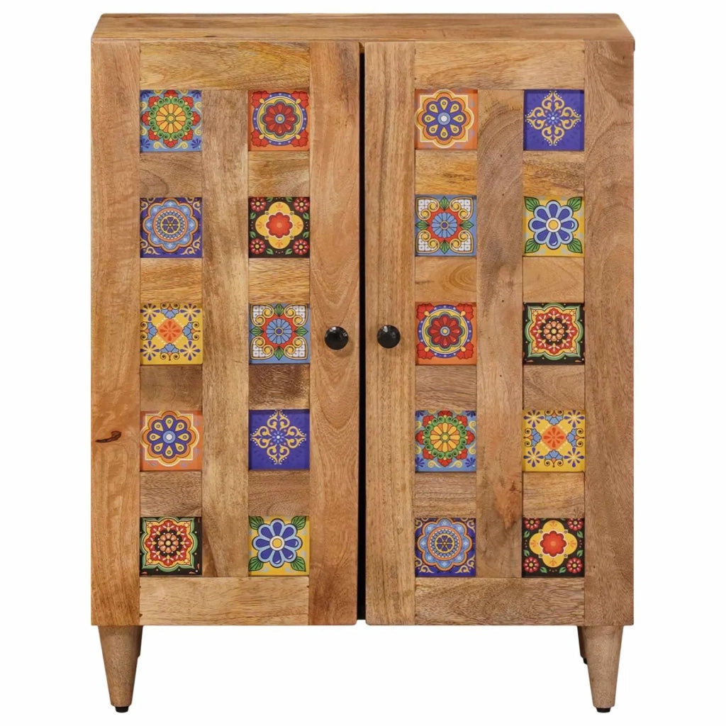 Credenza Naturale 60 x 33 x 75 cm Legno di mango massello 4018262