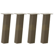 Gambe per tavolino da caff¨¨ 4 pz-Set di 4 Gamba per Tavolo in acciaio naturale 30 cm 251455