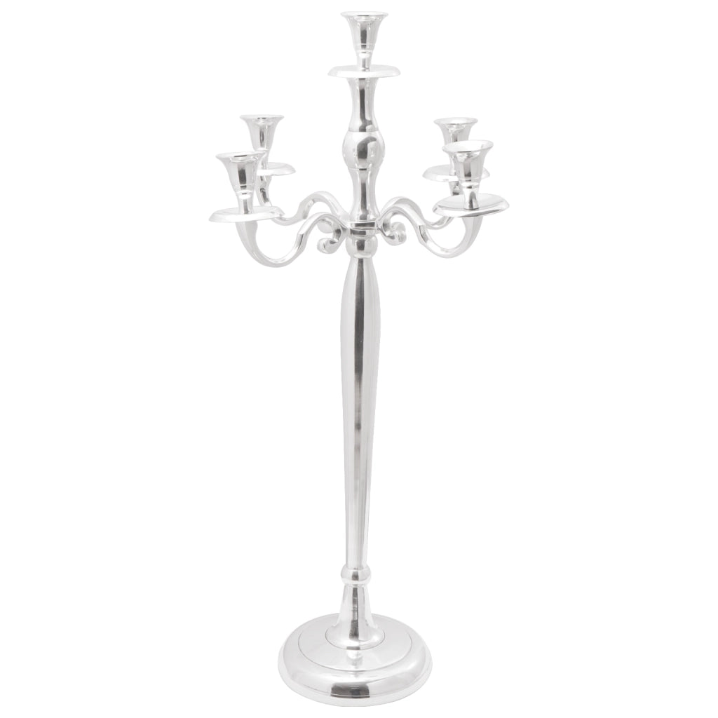 Portacandele Argento 32x32x79.5 cm Alluminio