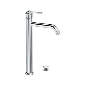 Miscelatore alto per lavabo con scarico click-clack e troppo pieno - serie Atelier