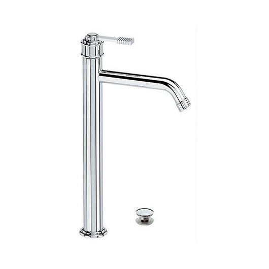 Miscelatore alto per lavabo con scarico click-clack e troppo pieno - serie Atelier