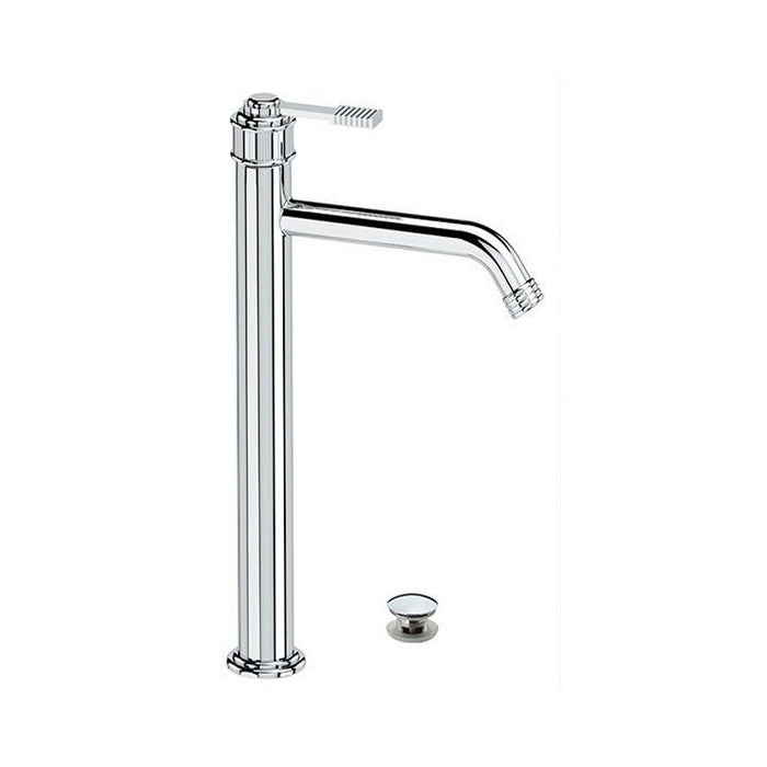 Miscelatore alto per lavabo con scarico click-clack e troppo pieno - serie Atelier