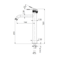 Miscelatore alto per lavabo, modello XL, senza scarico - serie Atelier
