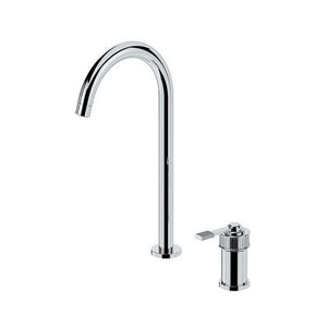 Miscelatore monocomando per lavabo a due fori, con bocca L - serie Atelier