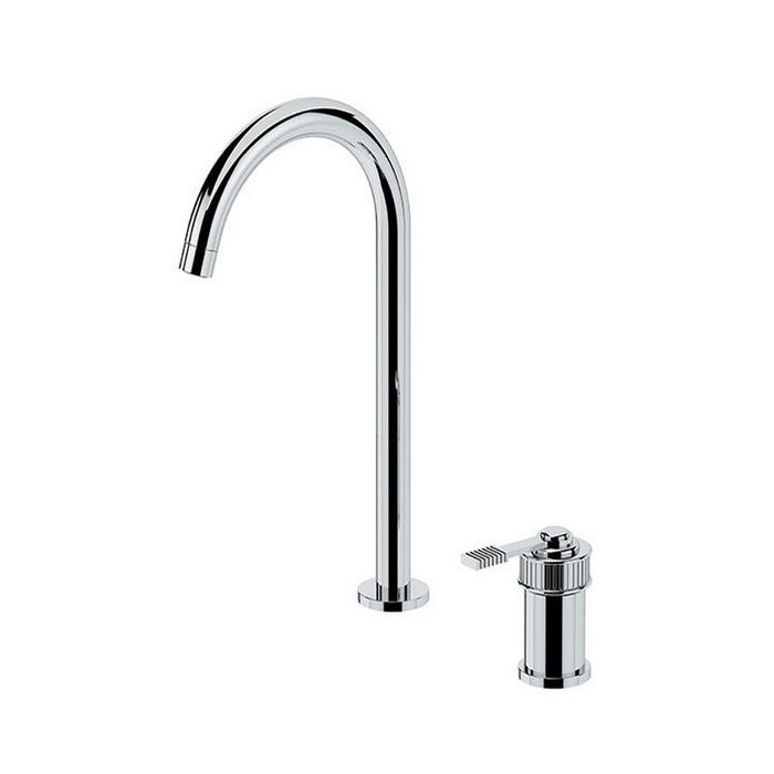 Miscelatore monocomando per lavabo a due fori, con bocca L - serie Atelier