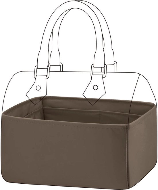 Organizzatore per borse, tasche interne in seta per borsa LV Speedy Nano/20/25/30/35/40/45, organizzatore leggero per borse (Grigio Etoupe, Speedy 25)
