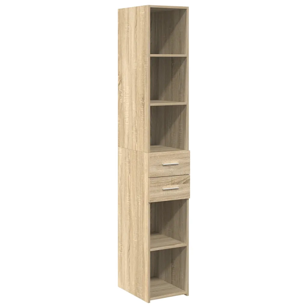 vidaXL Mobile Sottile Rovere Sonoma 30x42,5x225 cm in Truciolato