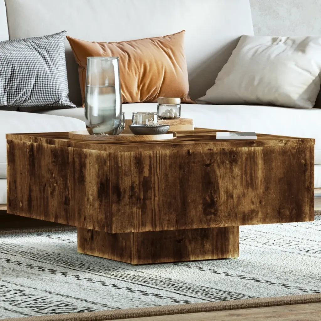 Tavolino da salotto | Tavolino da caff¨¨ | Tavolino da Soggiorno Rovere Fumo 60x60x31,5 cm in Legno Multistrato