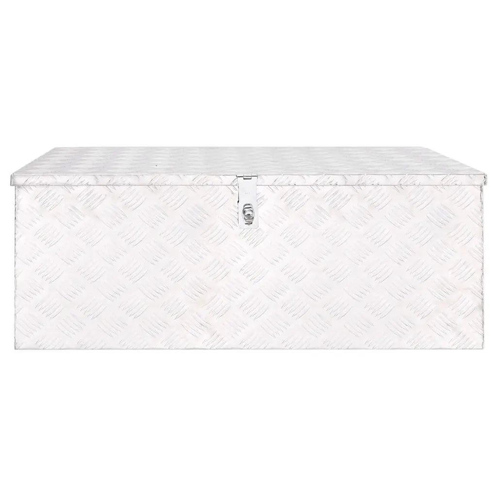 Contenitore Portaoggetti Argento 100x55x37 cm in Alluminio 152256