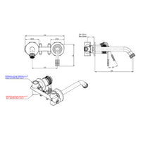 Miscelatore a incasso per lavabo, su due piastre tonde separate - serie Atelier