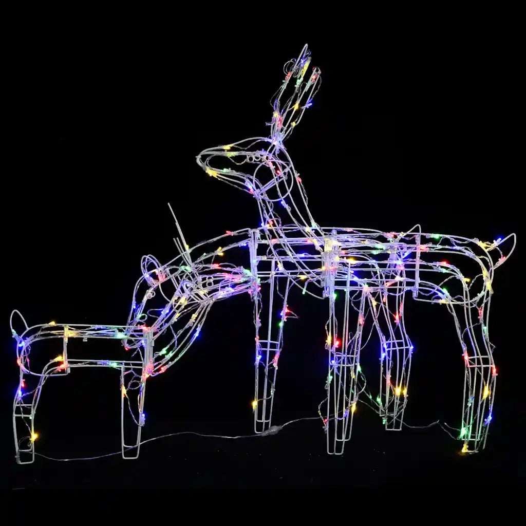 Decorazioni di Natale a Forma di Renne 3 pz 229 LED-Luci decorative natalizie 679369