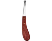Strumento per la cura delle unghie di cavallo - Manico in legno ergonomico - Assestamento curvo - Materiale in acciaio - Utilizzo professionale - Dimensioni 22,5x3,5cm - Strumento per la cura delle unghie di cavallo