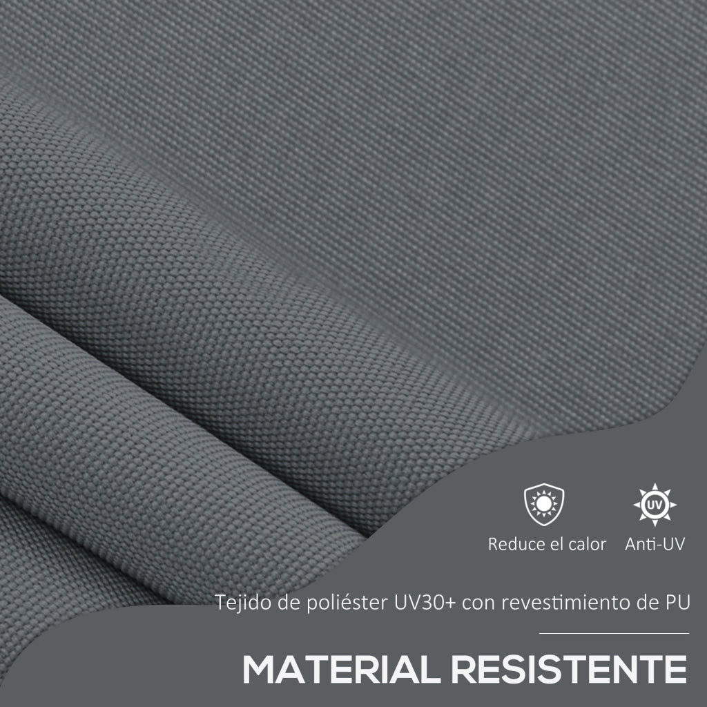 Telo Manuale Retrattile con Manovella ¨C zephmum ¨C Grigio Scuro 200x120x210-300 cm