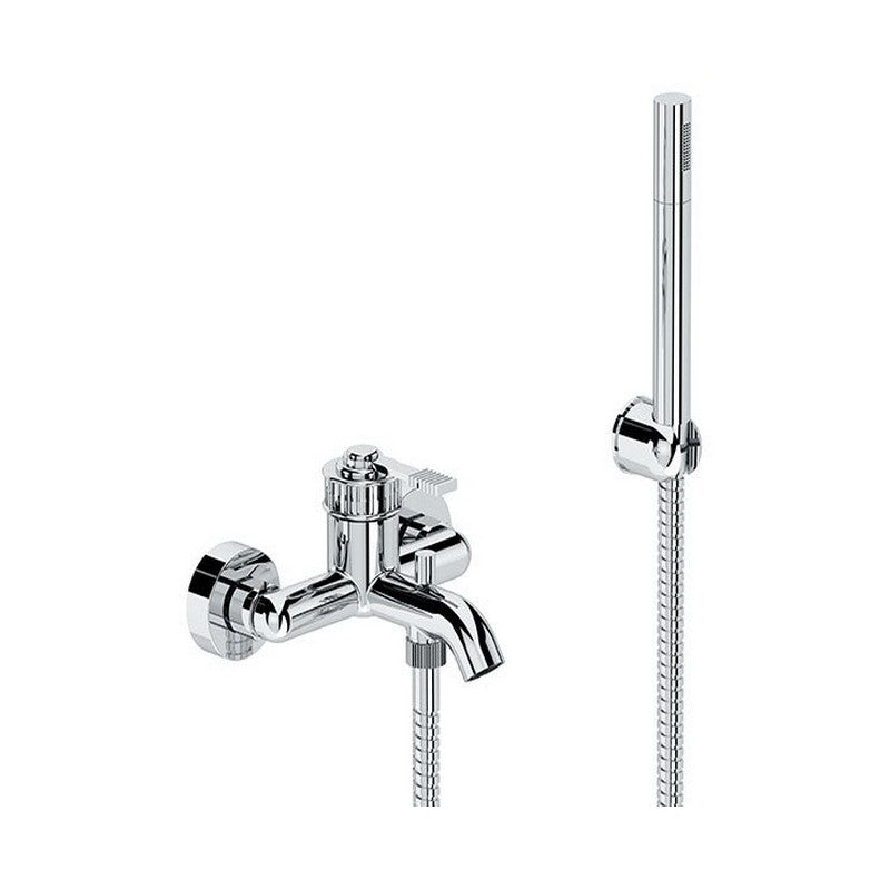 Miscelatore vasca esterno con flessibile cm 150 e doccetta a 1 funzione - serie Atelier