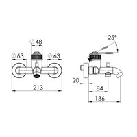Miscelatore vasca esterno senza set doccia - serie Atelier