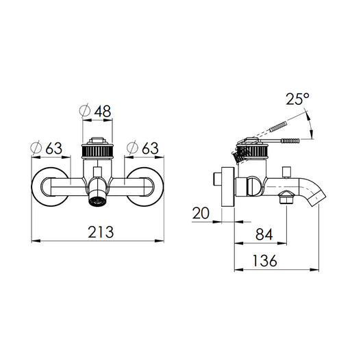 Miscelatore vasca esterno senza set doccia - serie Atelier