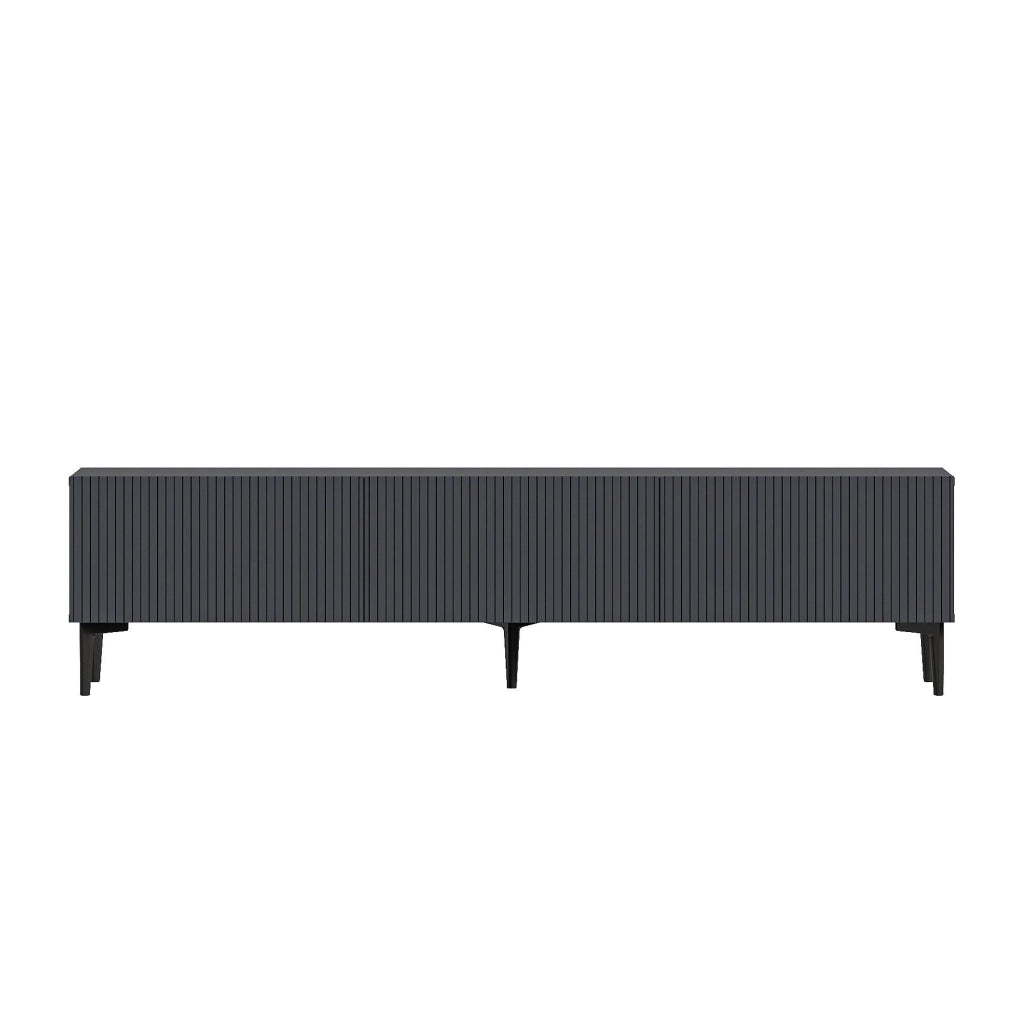 Porta TV in legno "Oscar" - 180 x 31 x 45 cm - Grigio antracite