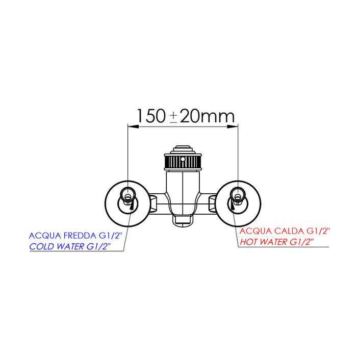 Miscelatore vasca esterno senza set doccia - serie Atelier