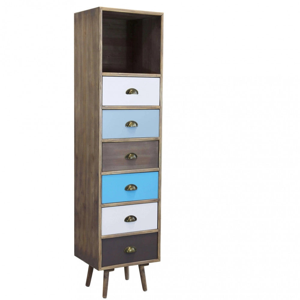 Mobiletto Orleans 40x36,5x144 h cm in Legno Multicolor