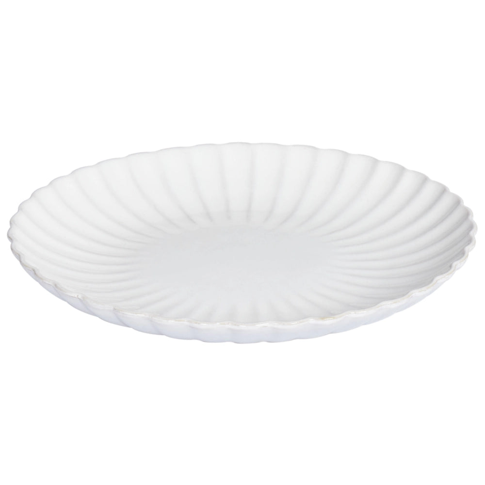 Set di 16 stoviglie in gres caolino fatto a mano con smalto reattivo Bianco Cucina effetto martello Sala da pranzo