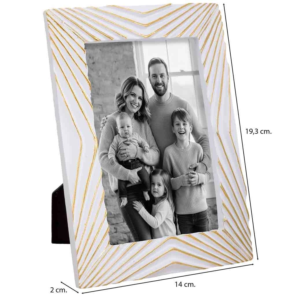 Portafoto 10X15 bianco 14x2x19,3h cm