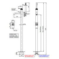Miscelatore vasca da pavimento - serie Atelier