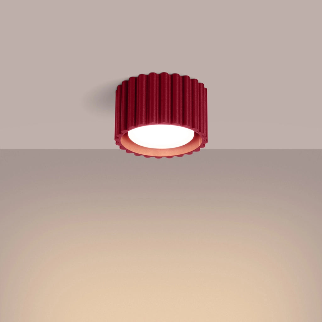 Spot soffitto moderno tondo borgogna 6cm GX53 VISTAO