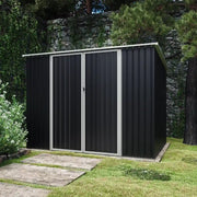 Casetta da giardino in acciaio zincato nero 2,77x1,93xh1,96m - 91kg - 5,35 metri quadri