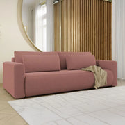 Erbezzo, Divano Letto 2 Posti Contenitore, 240x105 cm Rosa