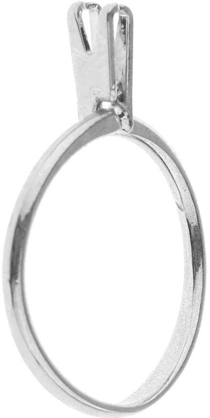 Organizzatore di gioielli con anello a tenuta a molla - Display di diamanti - Sostegno per collane - Organizzatore di accessori - Argento - 3 cm / 1,2 pollici - Sostegno per collane