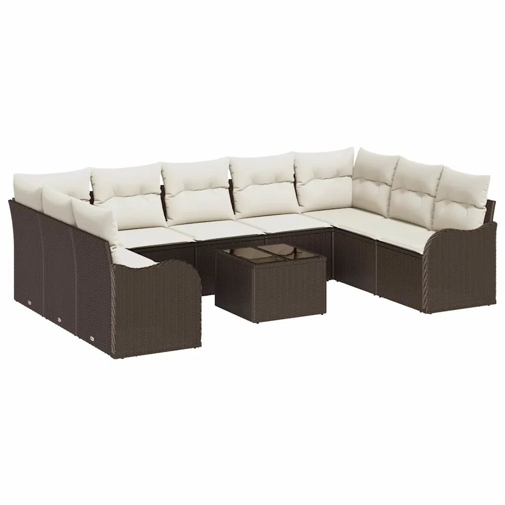 Set Divano da Giardino Marrone polyrattan 3345868