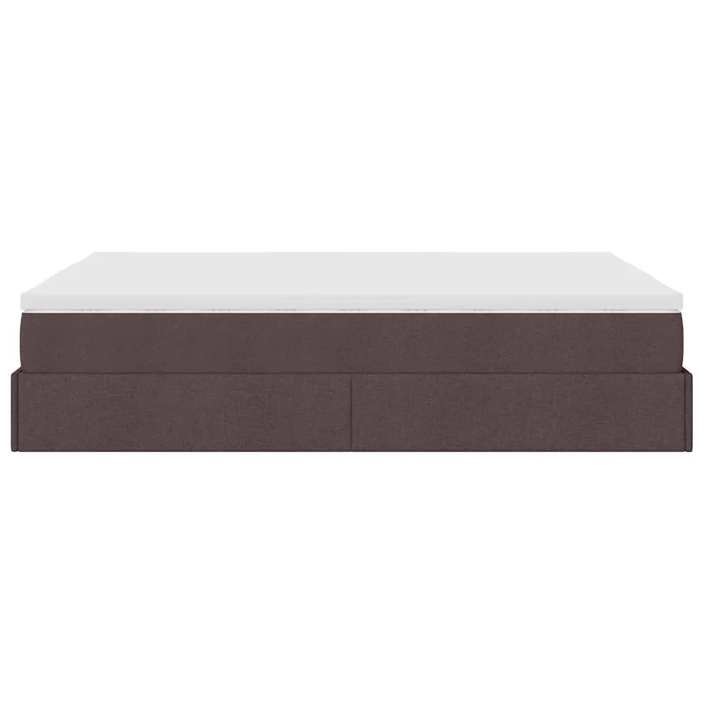 Struttura Letto Pouf con Materasso 140x190 cm in Tessuto