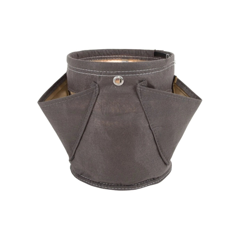 Vaso in tessuto per Erbe Aromatiche BloemBagz da 6 litri, con 3 tasche, colore grigio