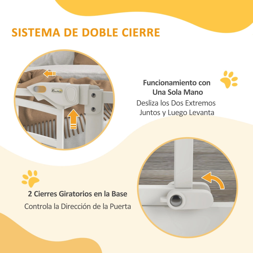 Barriera per Cani Porta Scala ¨C zephmum ¨C Bianco 74-80 cm