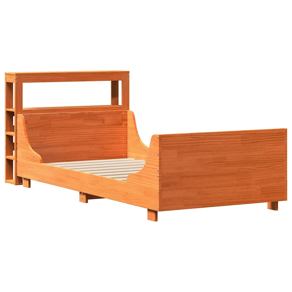 vidaXL Letto senza Materasso Marrone Cera 90x200 cm Legno di Pino