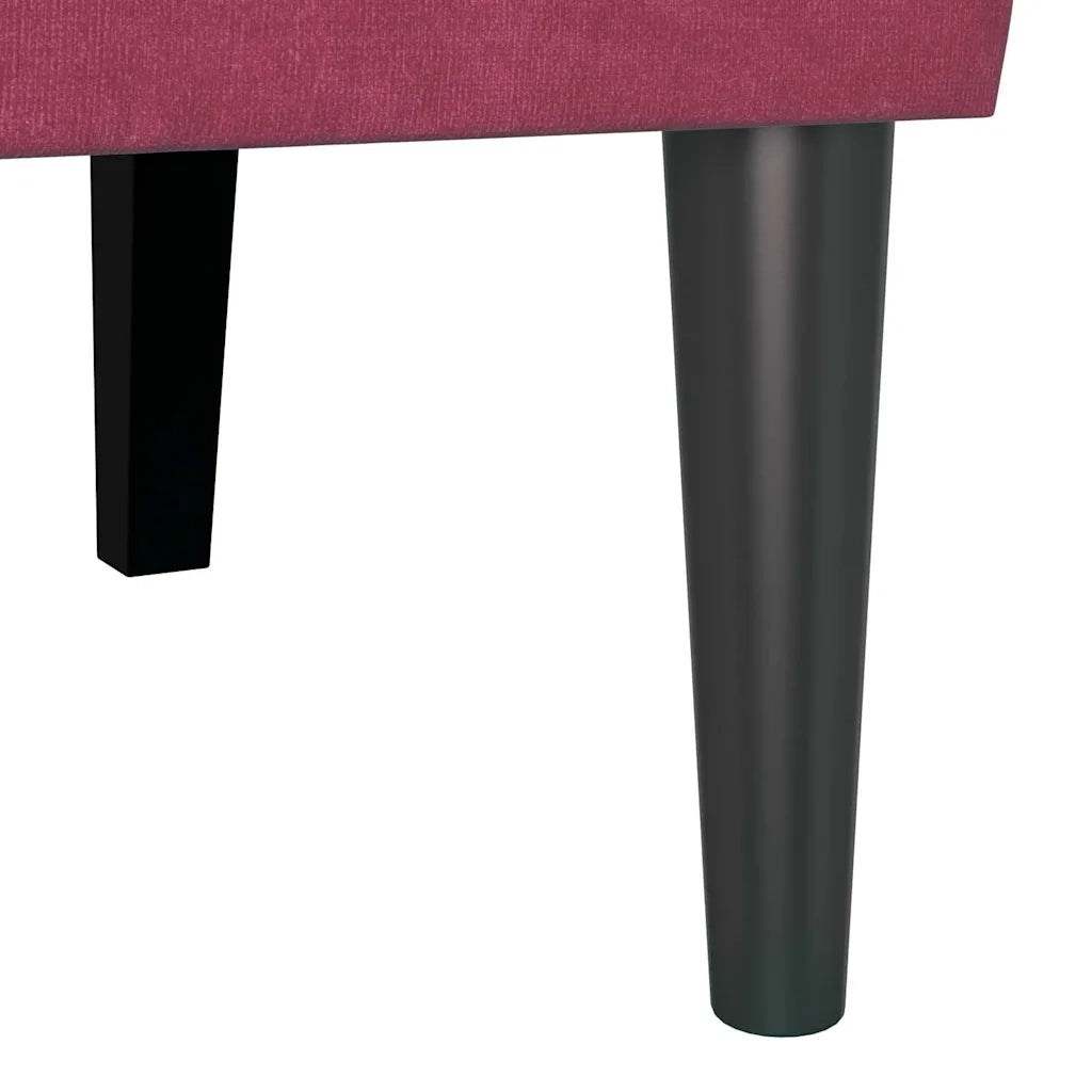 Panca Chesterfield Rosso Vino 112 x 65,5 x 75 cm Velluto 42019290