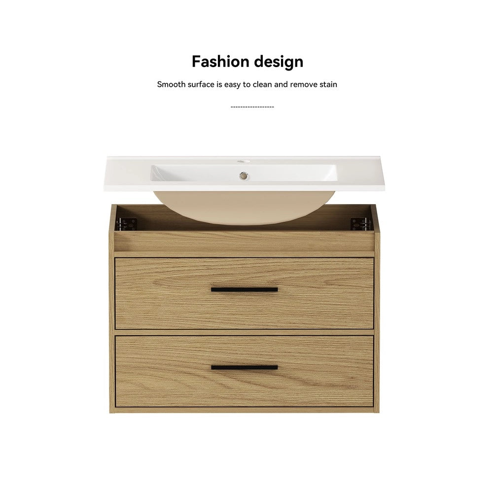Armadietto Bagno con Cassetti ¨C Xylo ¨C Rovere Chiaro, 75 cm
