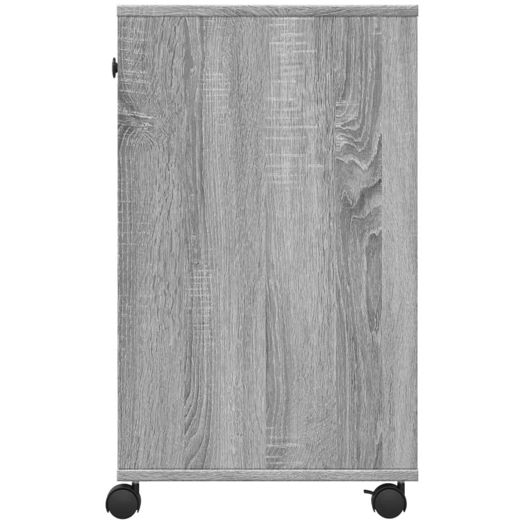 Supporto per stampante scrivania/mobile per ufficio con ruote rovere Sonoma 60 x 40 x 68,5 cm grigio 02_0044771