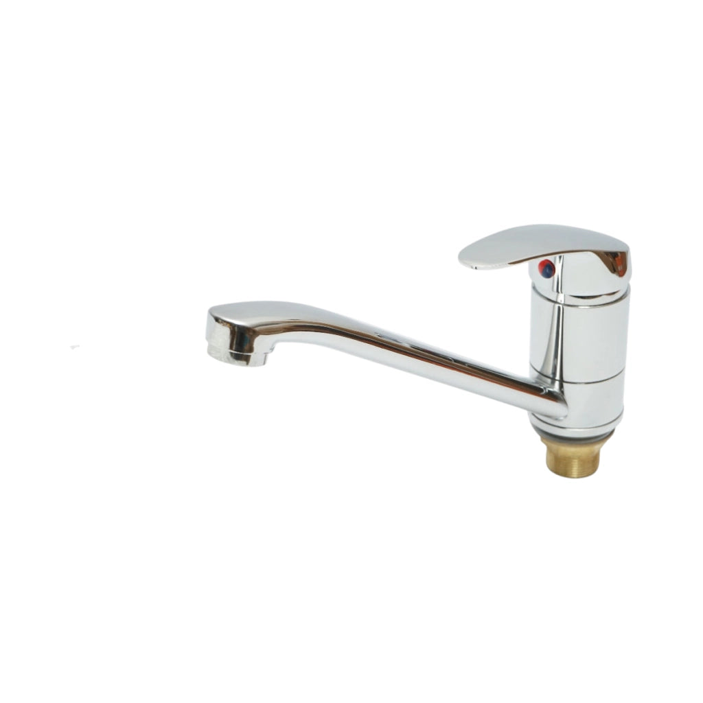 Miscelatore lavello cucina con bocca mobile 22cm, leva singola, cartuccia in ceramica, cromo lucido