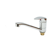 Miscelatore lavello cucina con bocca mobile 22cm, leva singola, cartuccia in ceramica, cromo lucido