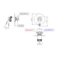 Miscelatore a incasso per vasca/doccia su piastra tonda ultra-piatta - serie Atelier