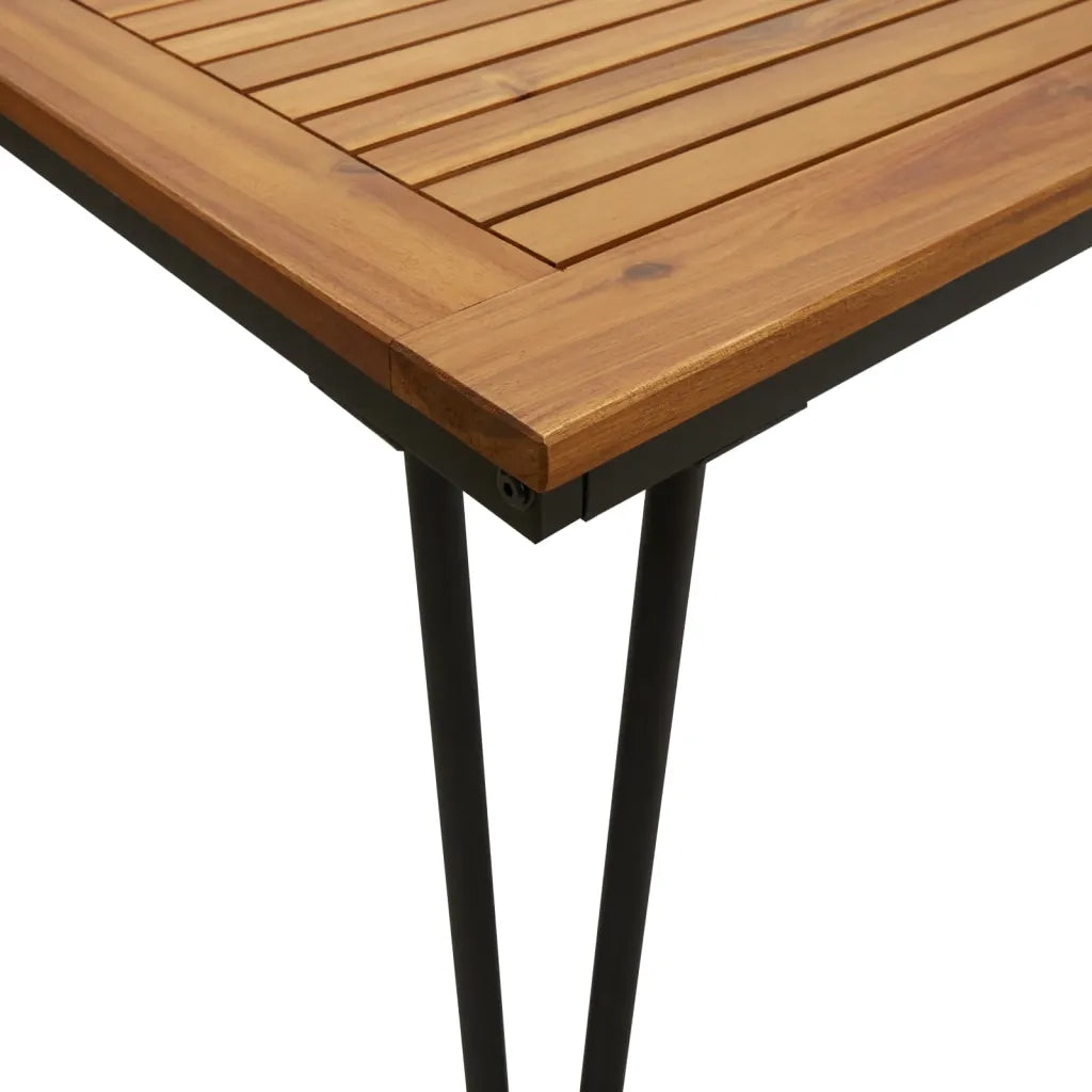 vidaXL Set Pranzo da Giardino 9 pz Legno Massello di Acacia e Metallo