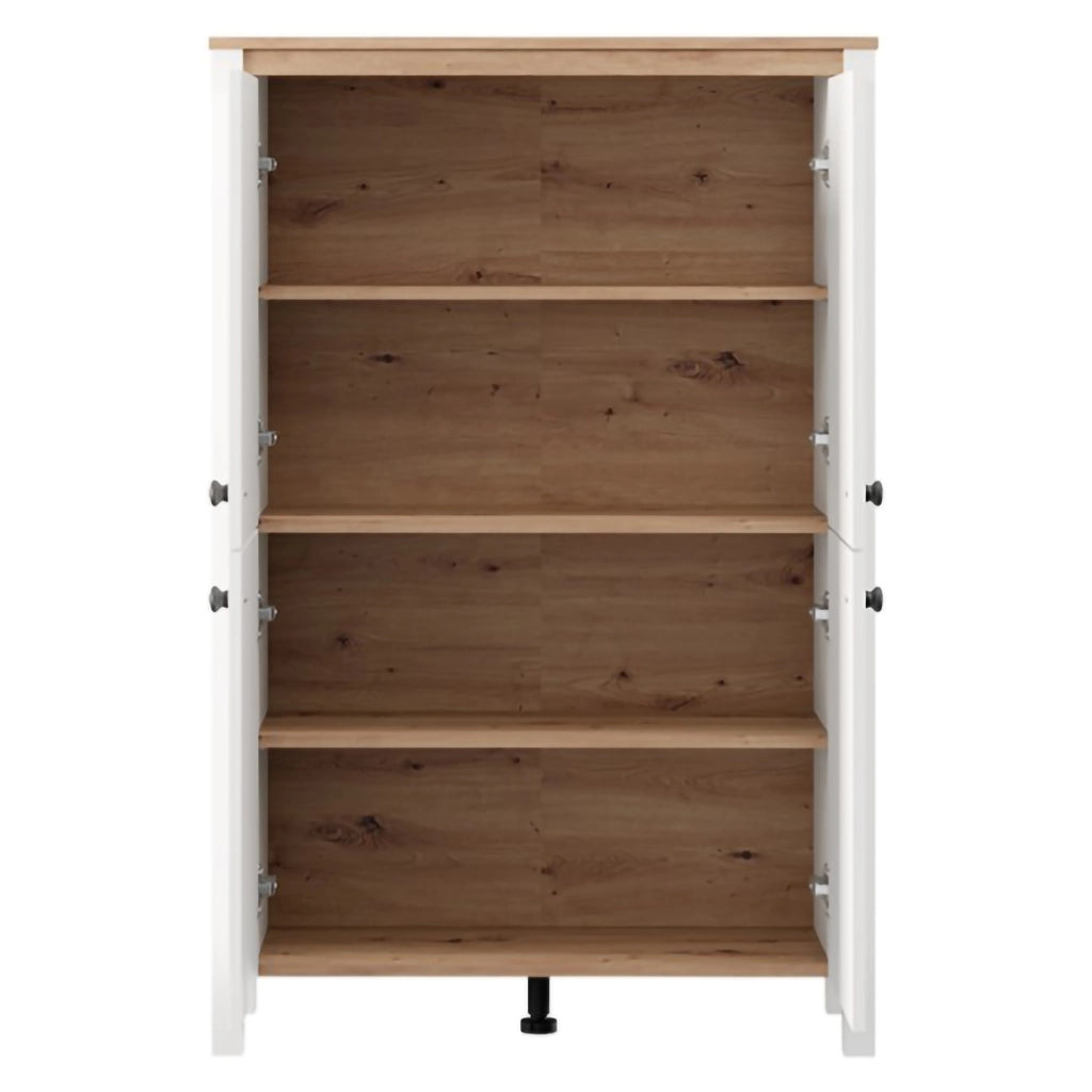 Mobile Espositore Fonz, Vetrina 3 Ripiani, 86x34x131h cm Bianco