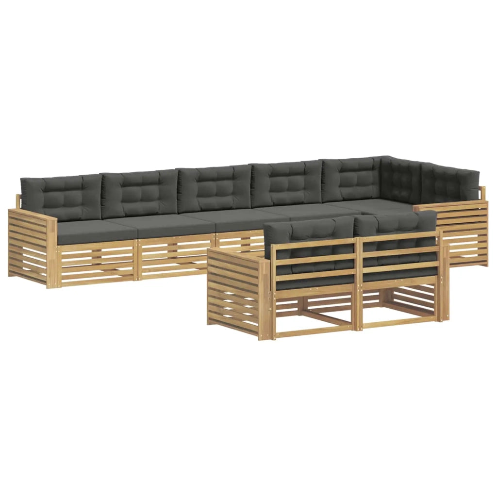 Set di divani da esterno 8 pcs Bianco e Antracite 3390692