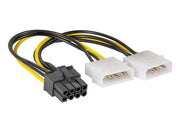 Cavo Adattatore Alimentazione scheda video da Molex a PCI-E 8 pin femmina 15 cm - Molex
