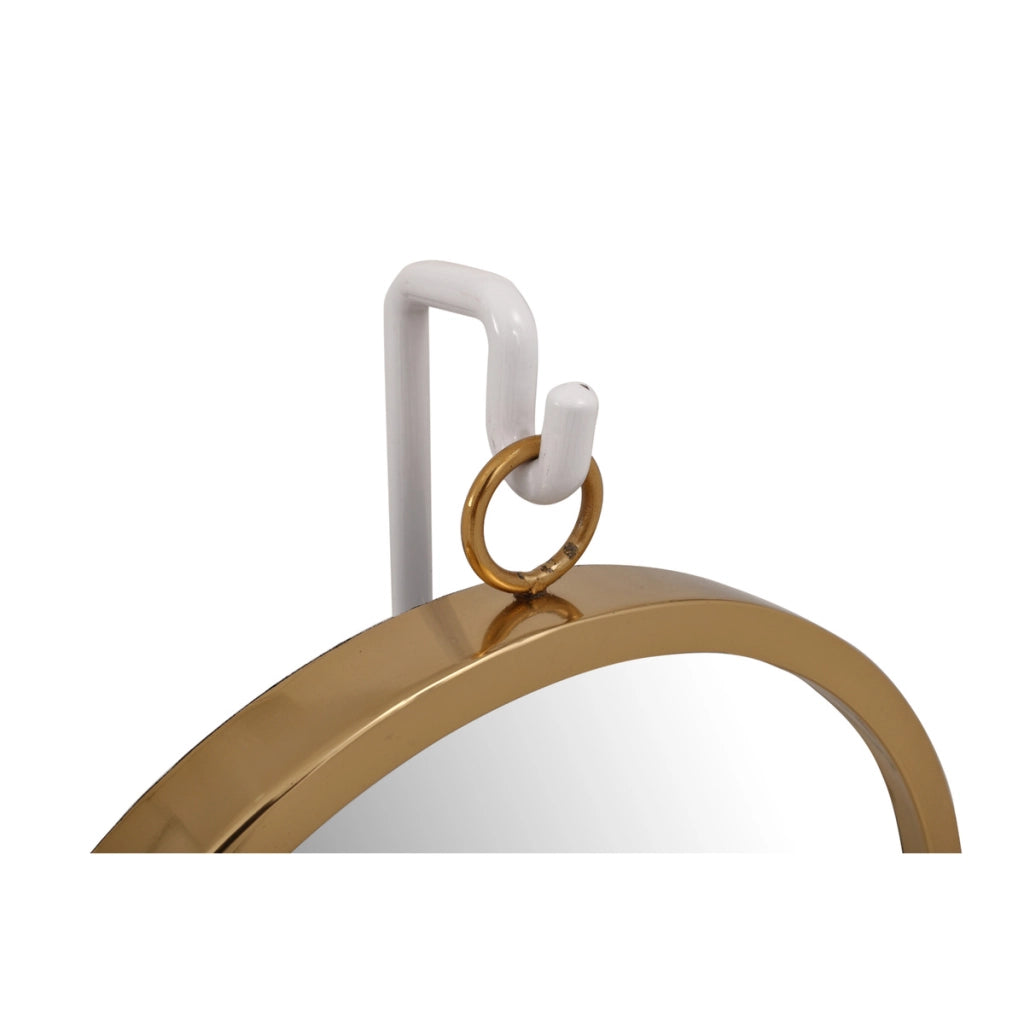 Specchio da tavolo Eleganca in bianco e oro